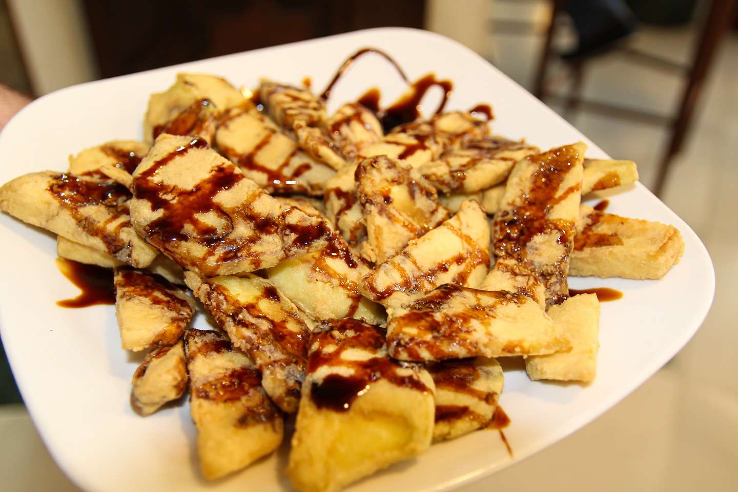 Berenjenas fritas con miel de caña