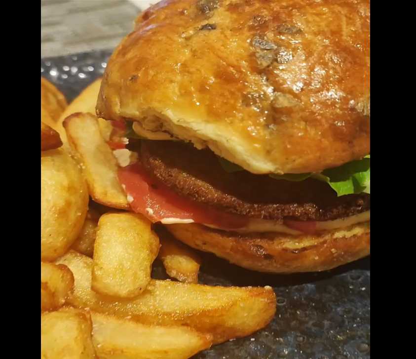 Hamburguesa crujiente de setas