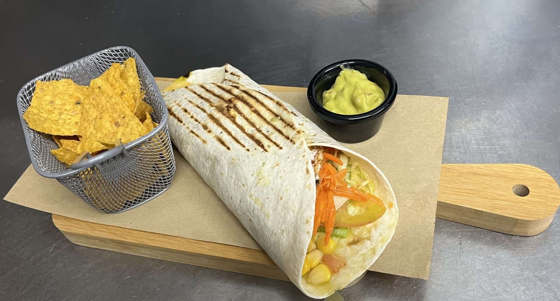 Fajitas vegetariana vegana y de carne