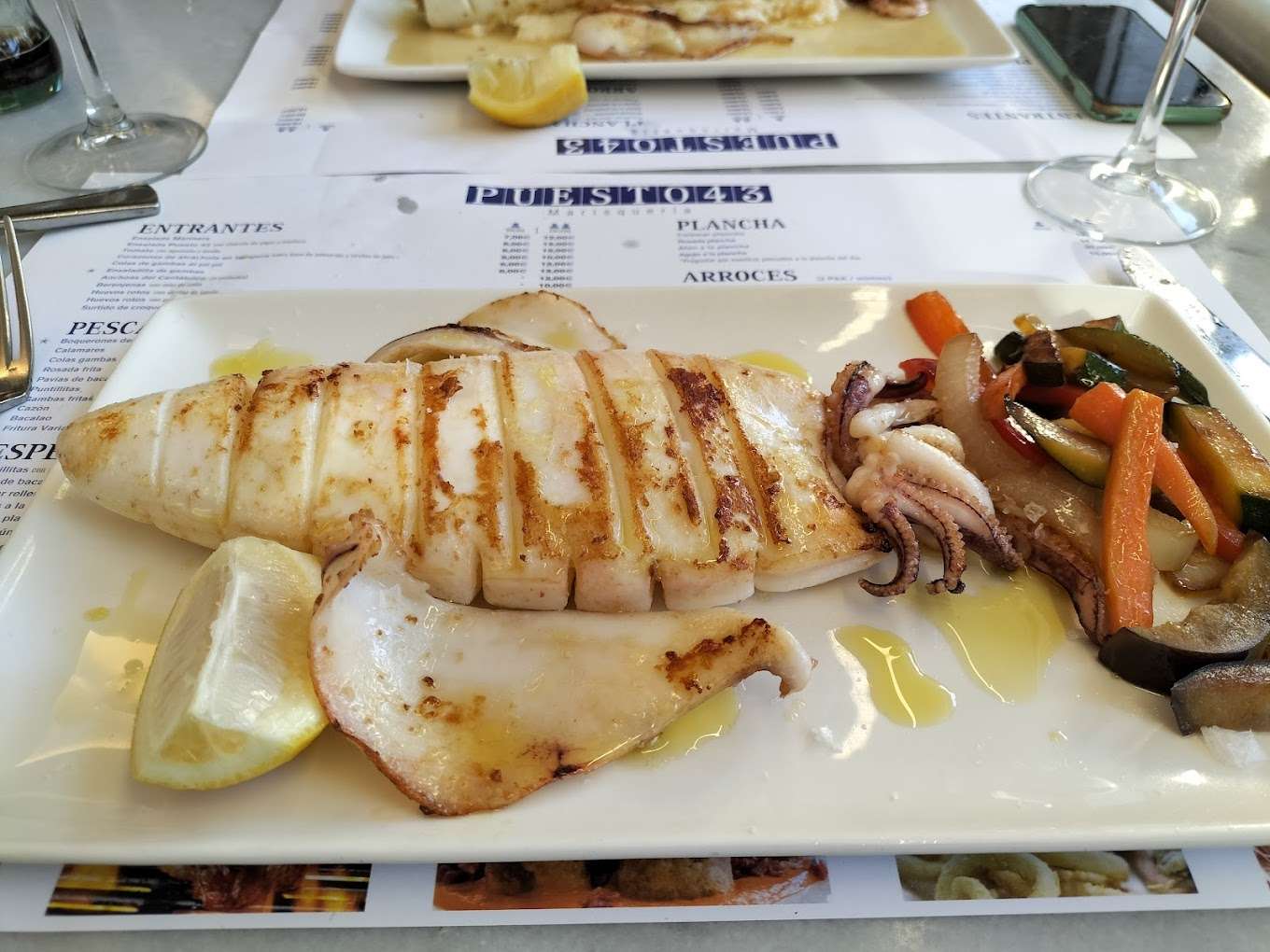 Calamares a la plancha