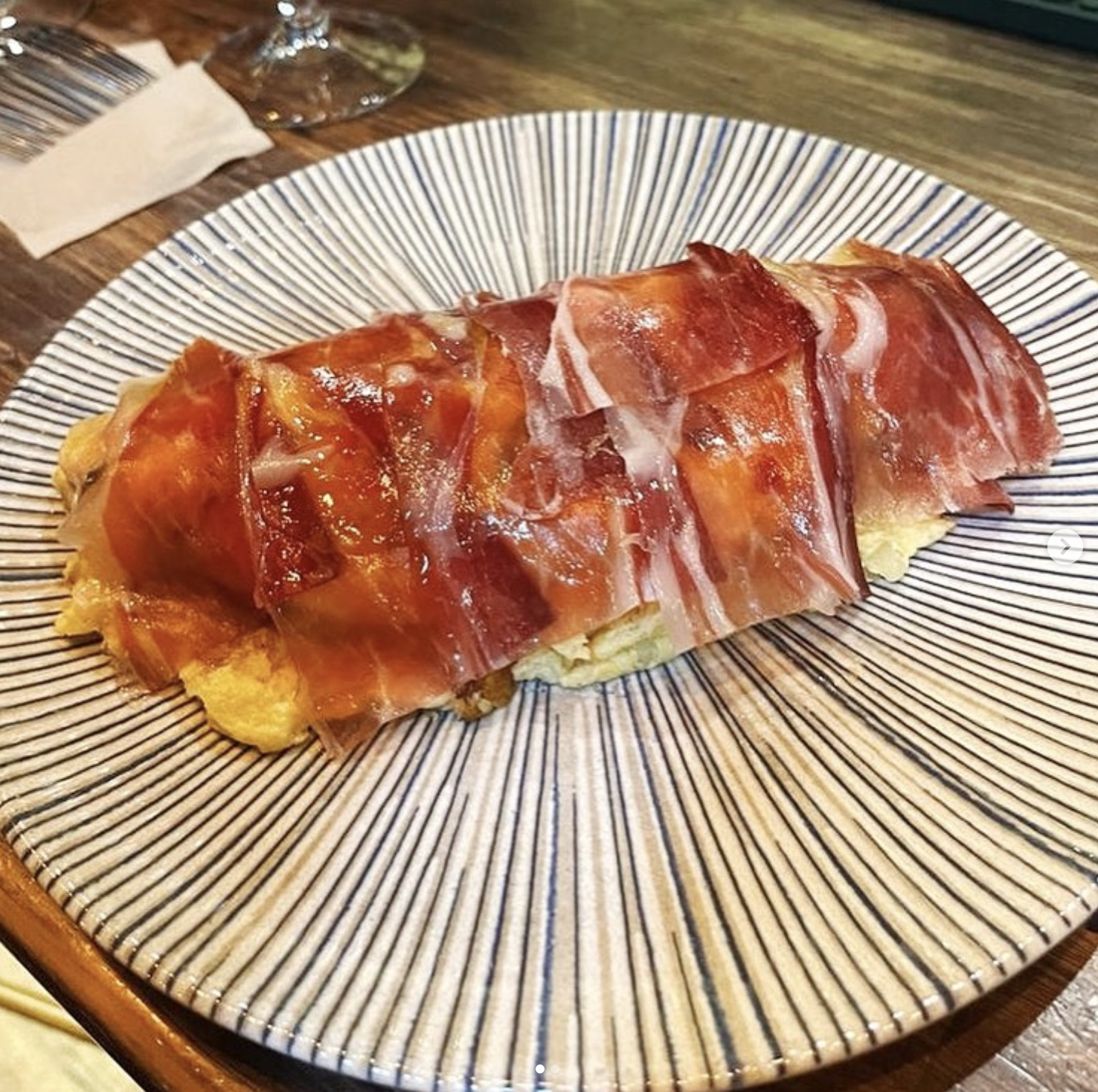 Revuelto de patatas y jamón ibérico