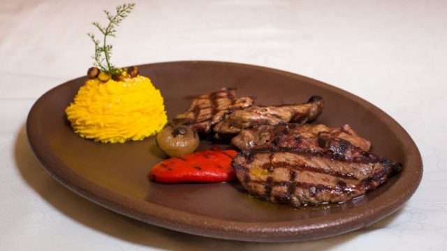Presa Ibérica a la Brasa al Aroma de Azafrán