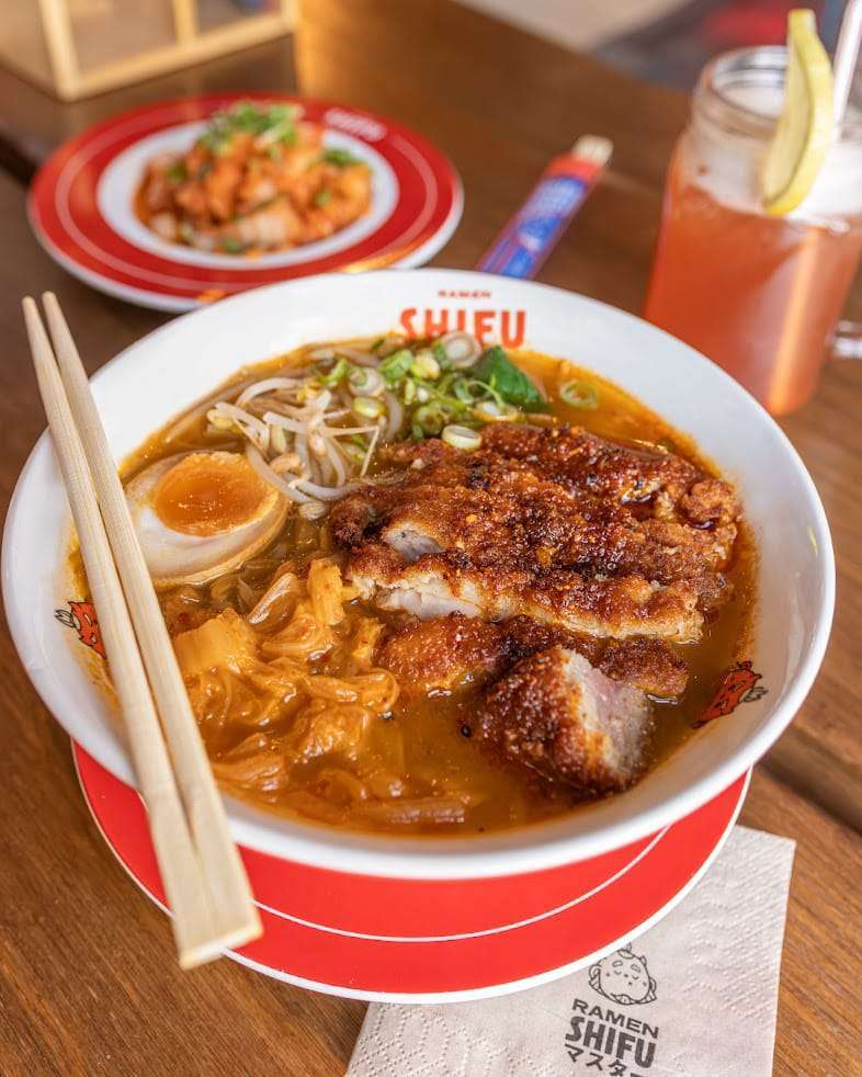 Spici friend chiken ramen
