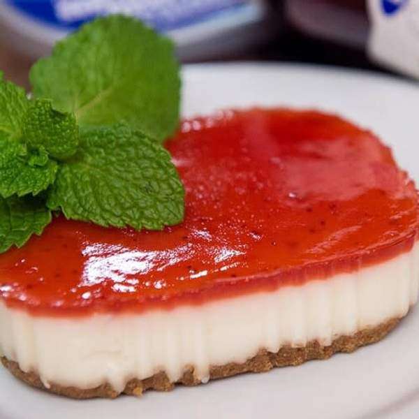 Tarta De Queso Con Fresa