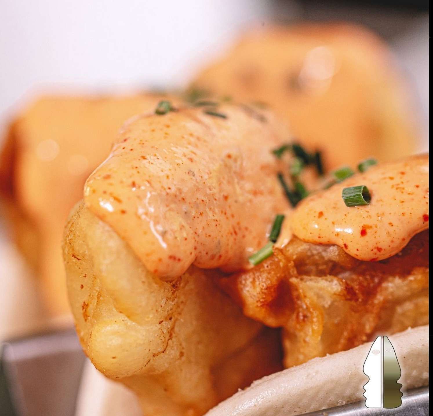 Pan Bao de langostinos en tempura