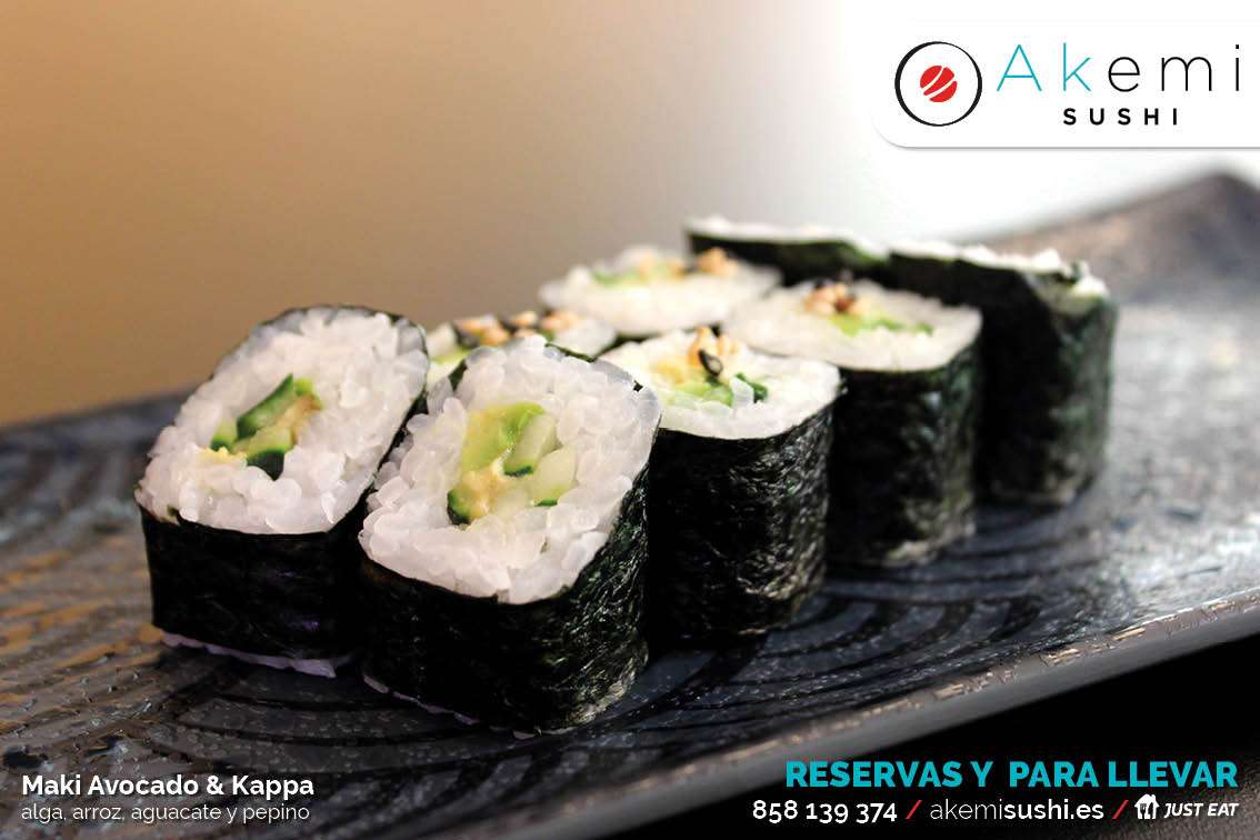 Hosomaki Avocado & Kappa (8 pz)