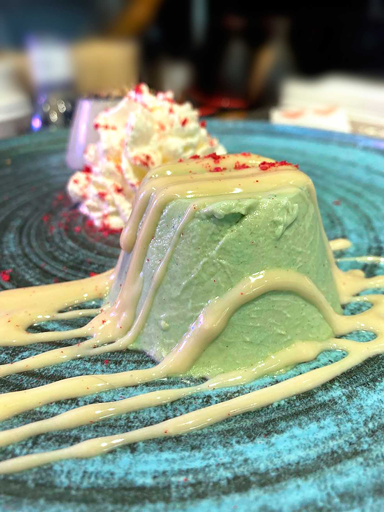 Panna cotta de té Matcha