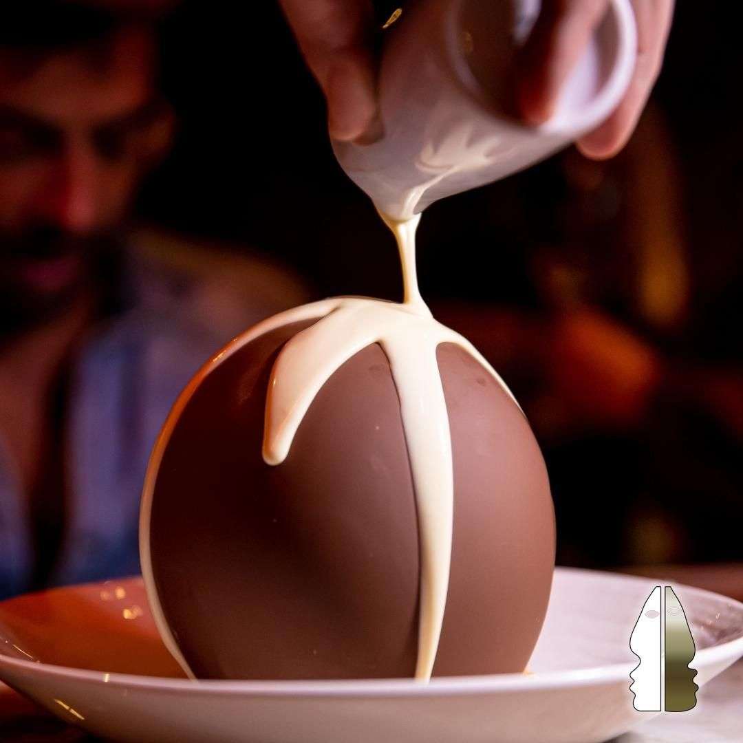 Campana de chocolate invertida