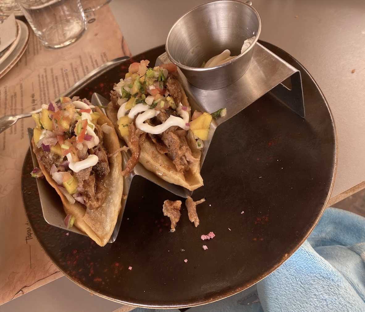 Tacos de pulled pork deshilachado (2 unidades)