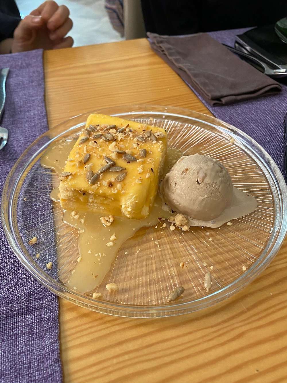 Milhojas de manzana y queso de cabra