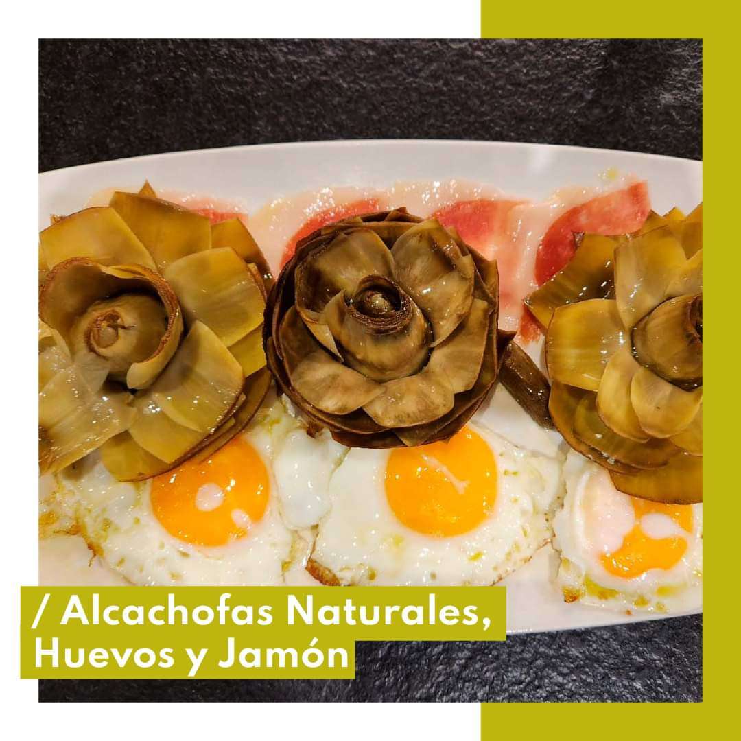 Alcachofas con Jamón y Huevos